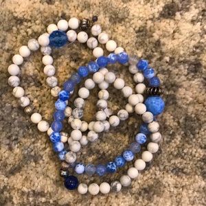 Set of four meditation bracelets